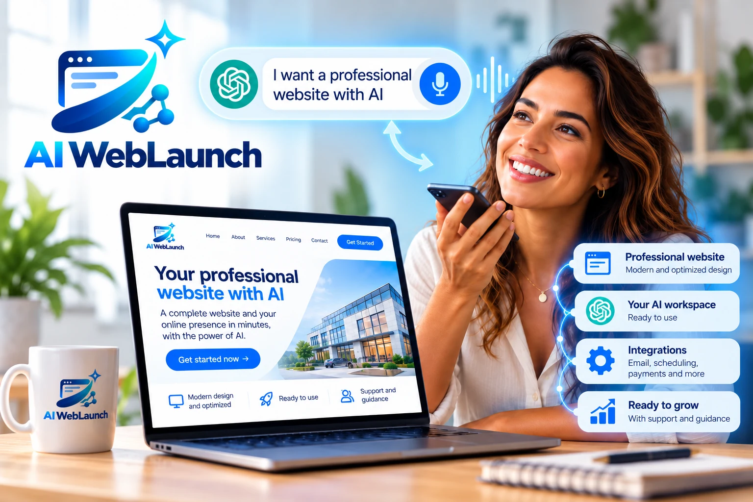AI WebLaunch brochure illustration